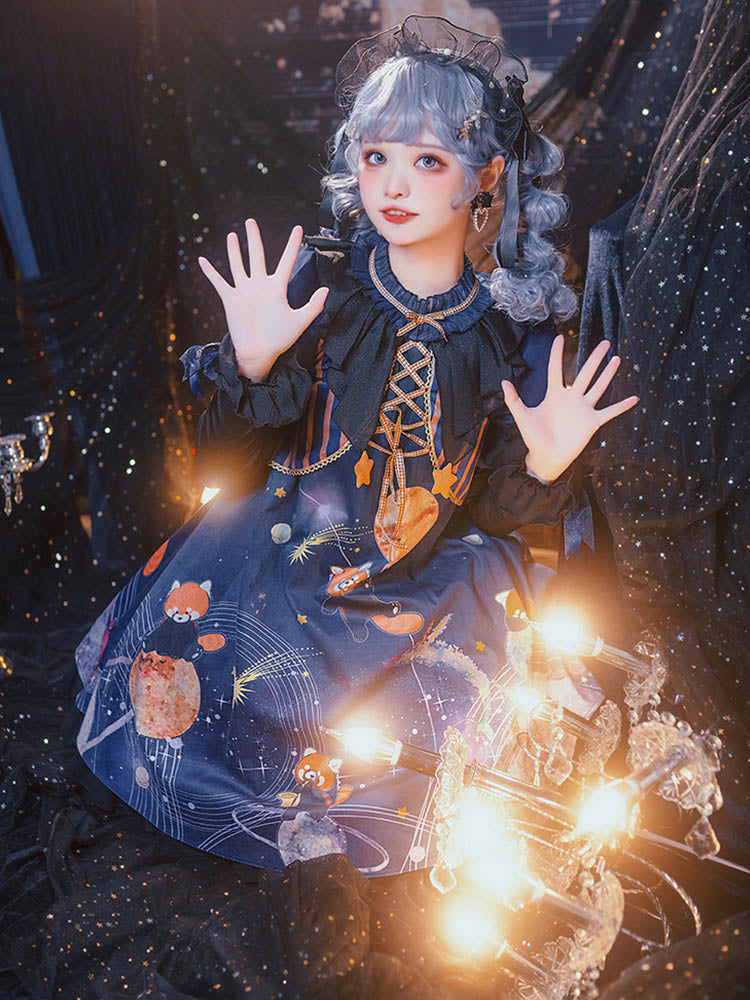 OP Dress♥Ready to Ship♥Little Interstellar Bear♥Sweet Lolita Dress
