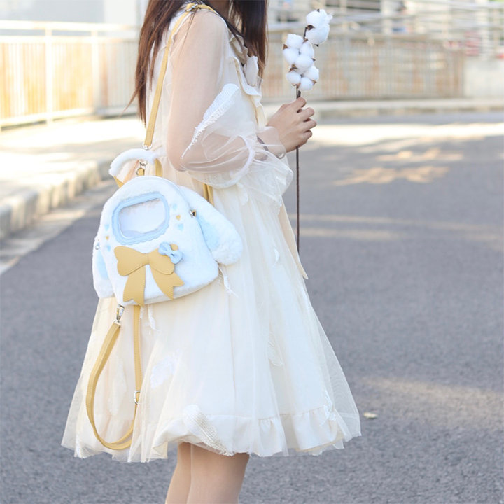 Sweet Casual Lolita Rabbit Backpack /Crossbody bags/ Handhold 3 way