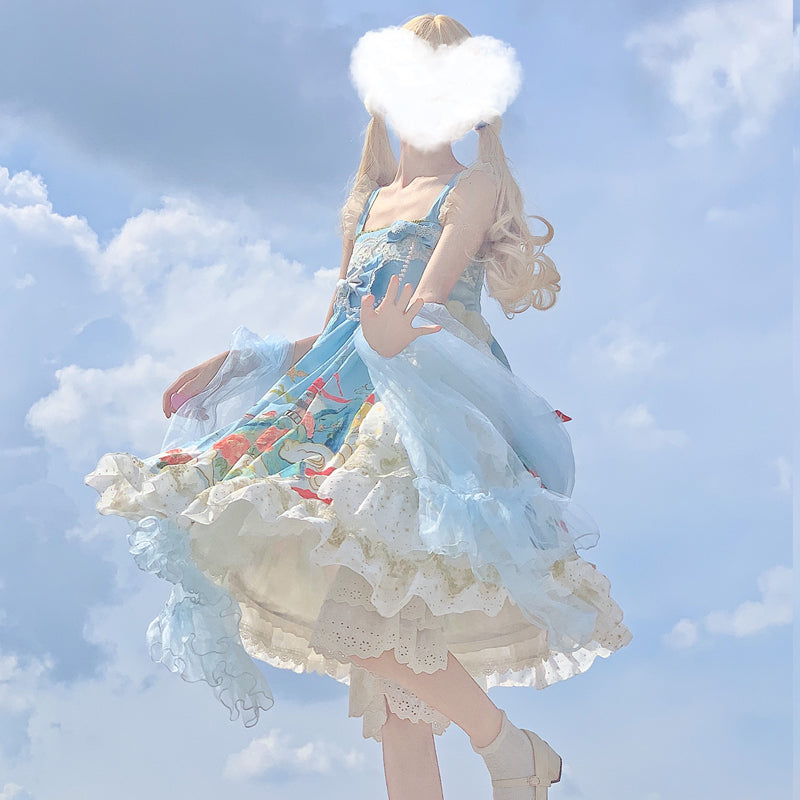 JSK Dress♥Ready to Ship♥Nine Miles Floating Life♥ Sweet Lolita Dress