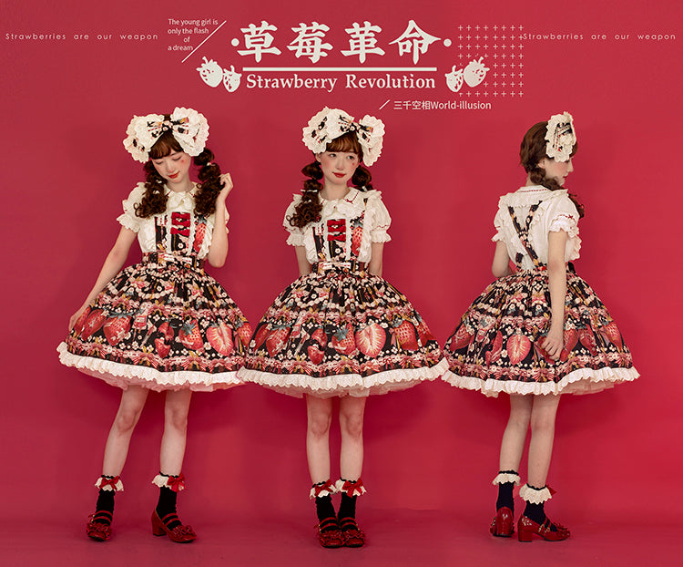 JSK & OP Dress♥Ready to Ship♥ Strawberry Revolution ♥Sweet Lolita Dress