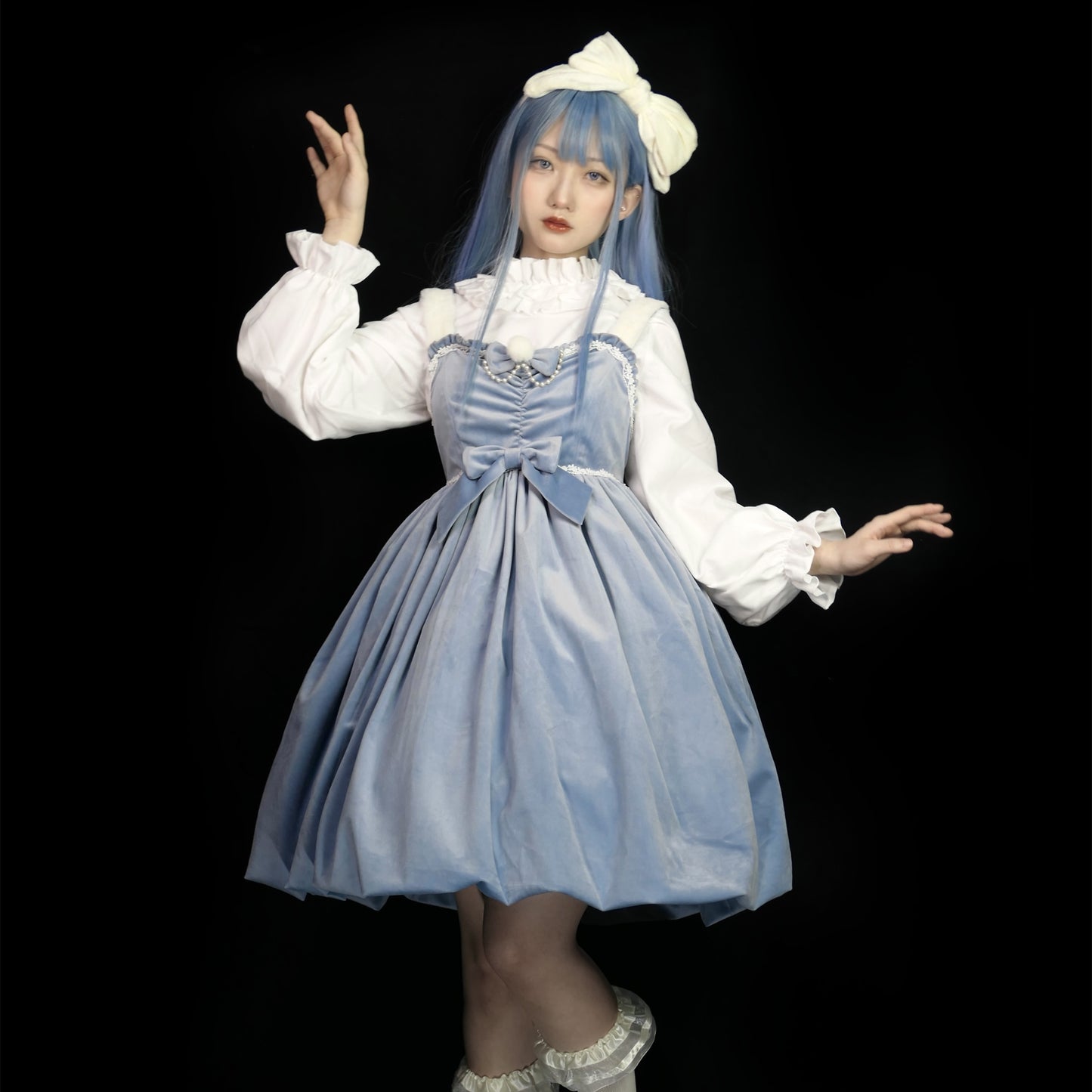 JSK ♥Ready to Ship♥Frosting Pink Sweetheart ♥ Velvet Classic Lolita Dress