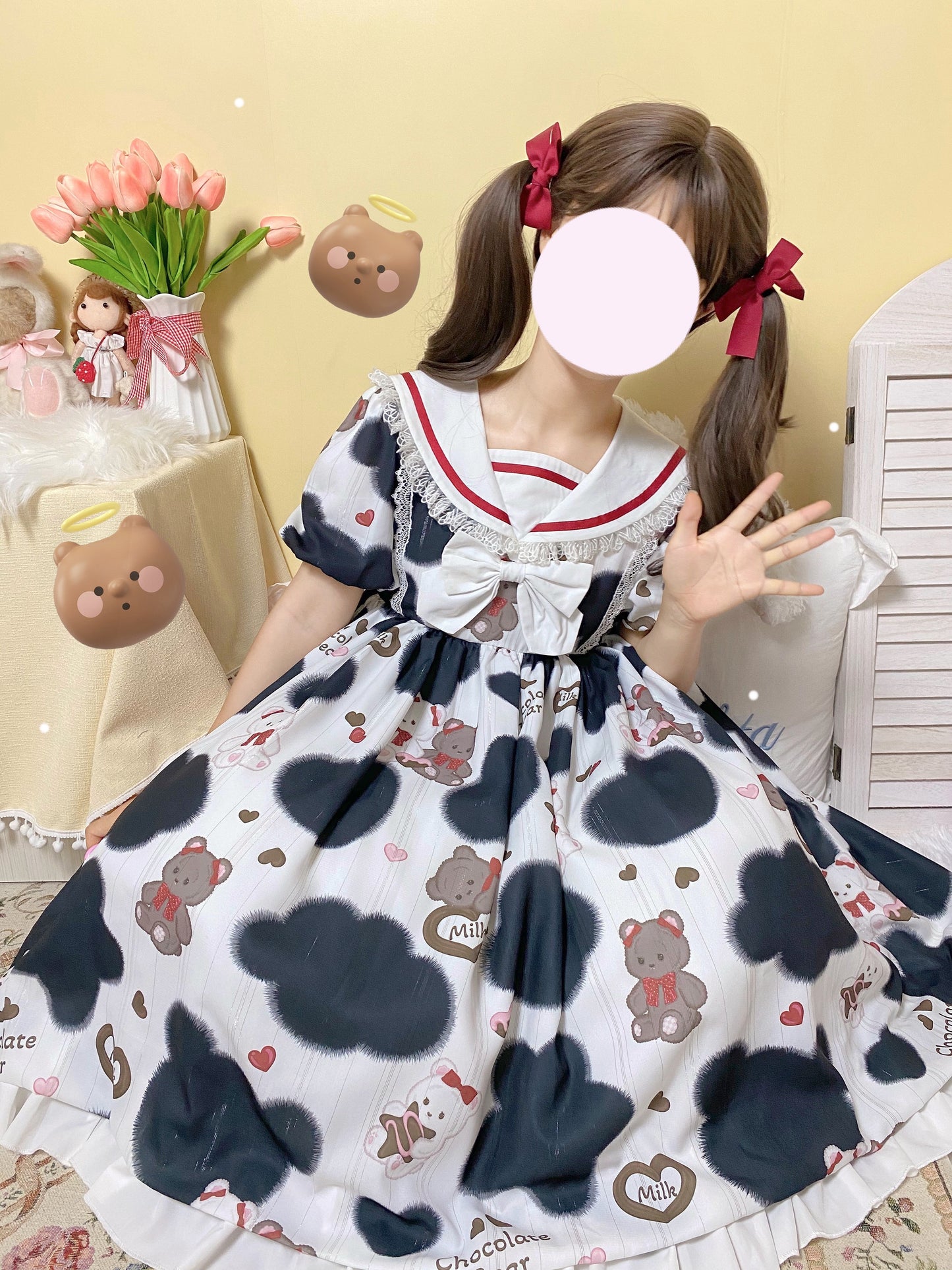 OP Dress♥Ready to Ship♥Milky Bear ♥ Sweet Lolita Dress
