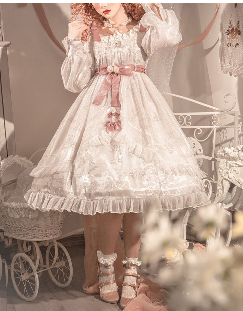 OP♥Ready to Ship♥White Rose♥Classic Lolita Dress