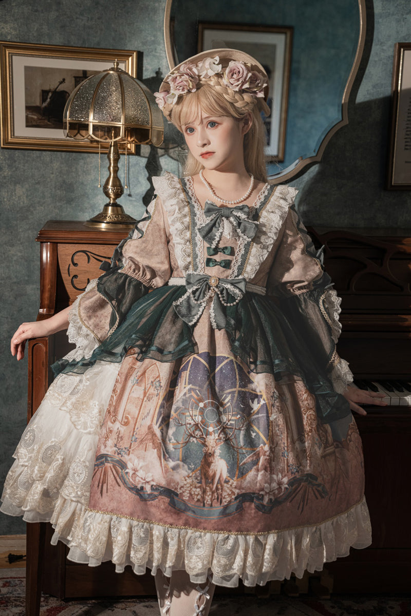 OP ♥Ready to Ship♥Deer God Carols♥Lolita Dress