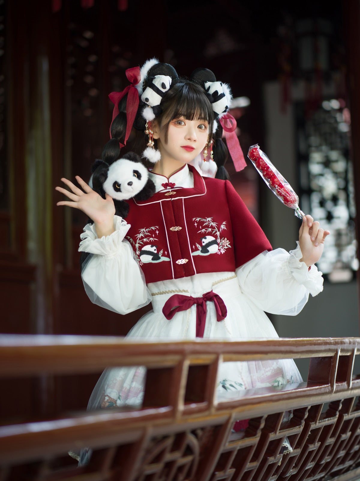 OP &Coat ♥Ready to Ship♥Chinese Character Panda♥Sweet Lolita Dress