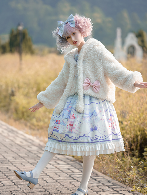 Winter Coat♥ Ready to Ship♥Long Sleeves Artificial Lamb Down Lolita Coat