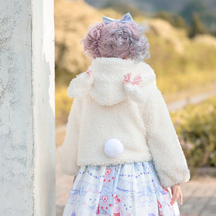 Winter Coat♥ Ready to Ship♥Long Sleeves Artificial Lamb Down Lolita Coat