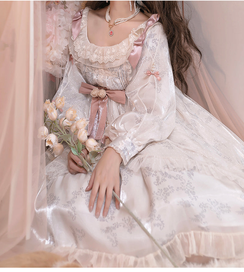 OP♥Ready to Ship♥White Rose♥Classic Lolita Dress