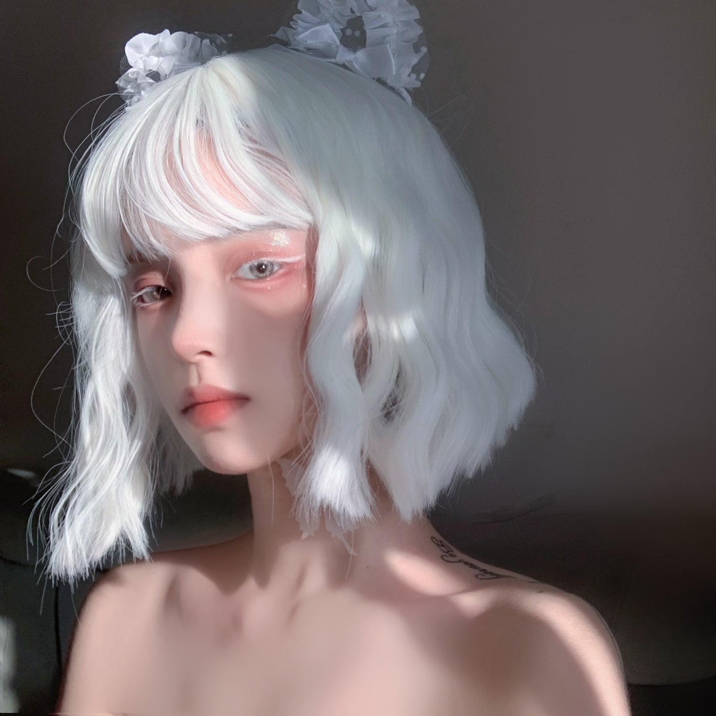 White Short Wig