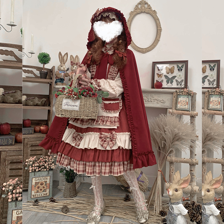 Cape♥ Ready to Ship♥To Matching Berry Maiden Sweet Lolita Dress