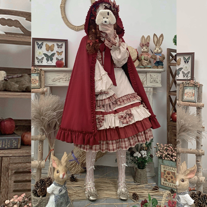 Cape♥ Ready to Ship♥To Matching Berry Maiden Sweet Lolita Dress