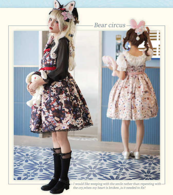 JSK♥Ready to Ship♥Bear Circus♥Sweet Lolita Dress