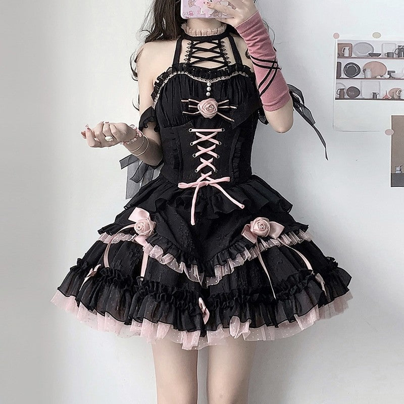 JSK♥ Ready to Ship♥Midnight Rose♥Gothic Lolita Dress