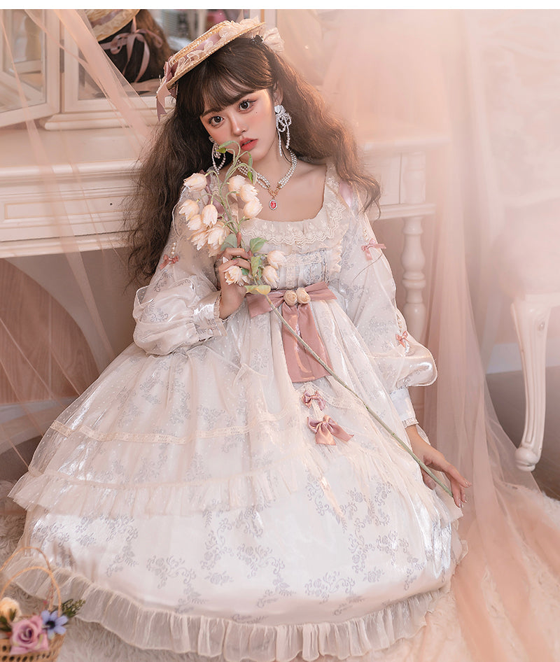 OP♥Ready to Ship♥White Rose♥Classic Lolita Dress