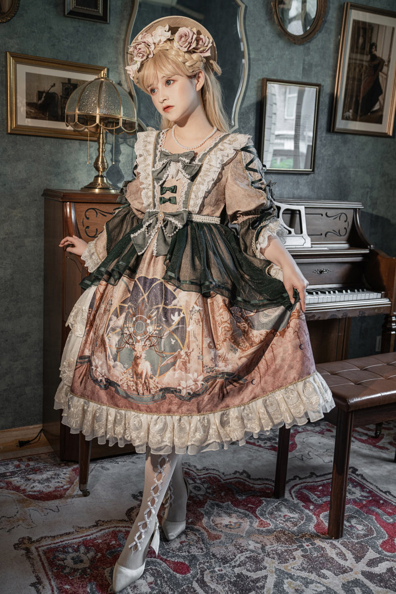 OP ♥Ready to Ship♥Deer God Carols♥Lolita Dress
