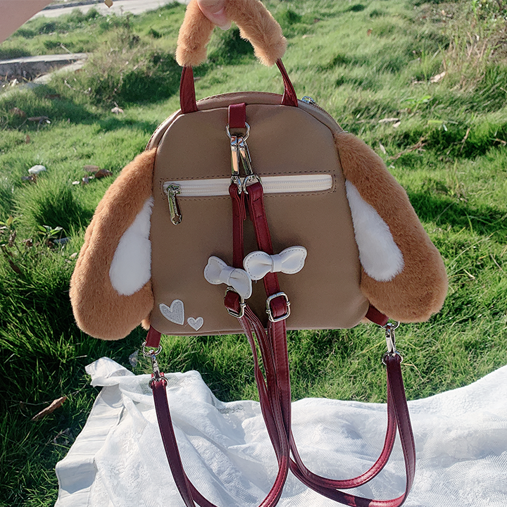 Sweet Casual Lolita Rabbit Backpack /Crossbody bags/ Handhold 3 way