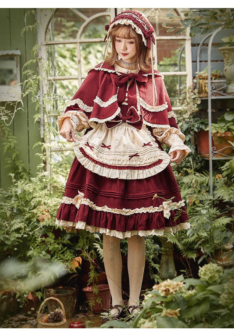 JSK & Cape♥ Ready to Ship♥Little Red Riding Hood ♥ Sweet Lolita dress