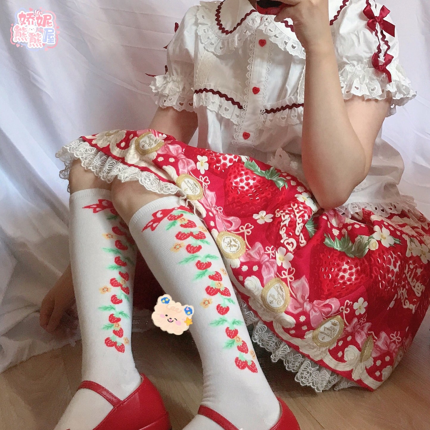 Sweet Strawberry Lolita Stockings