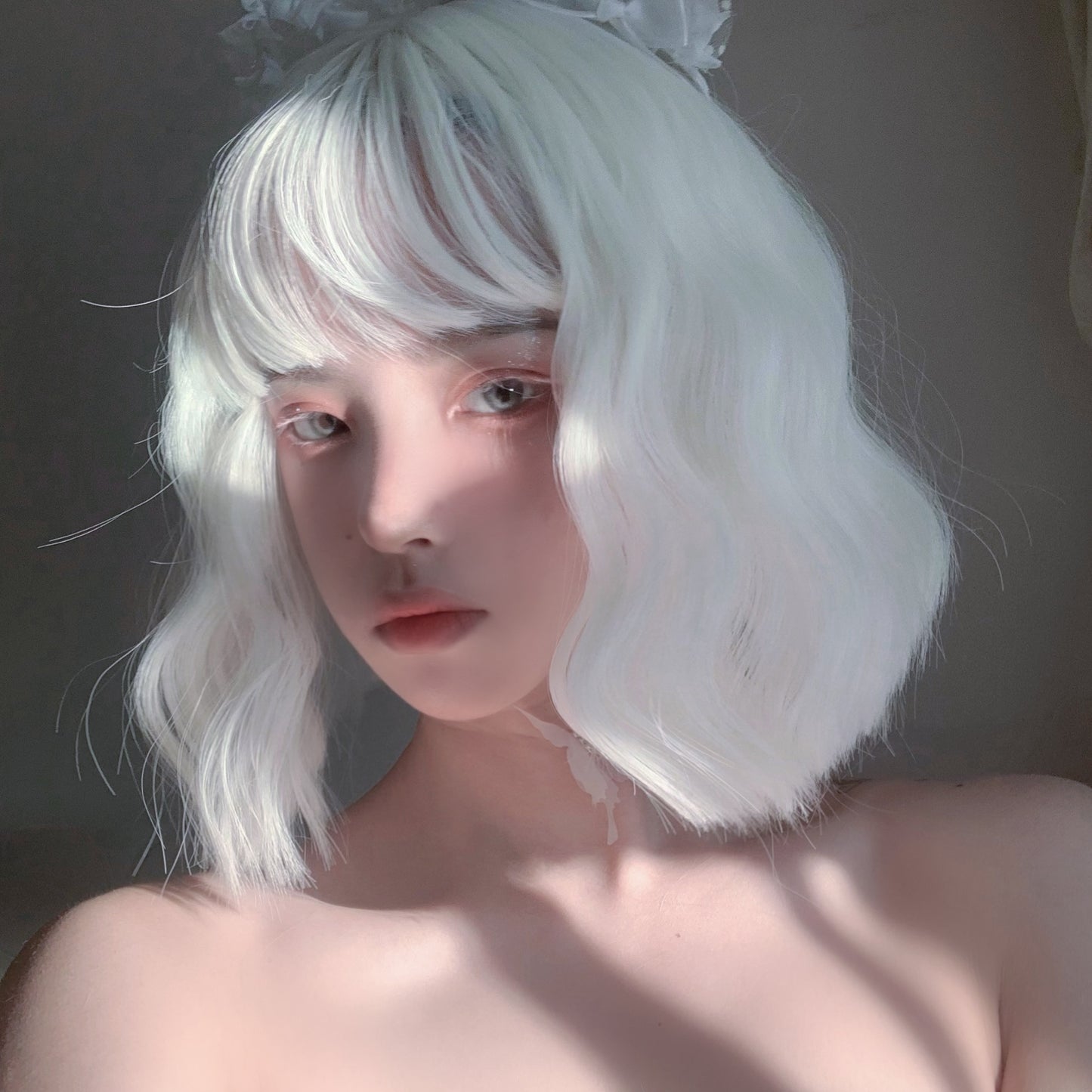 White Short Wig