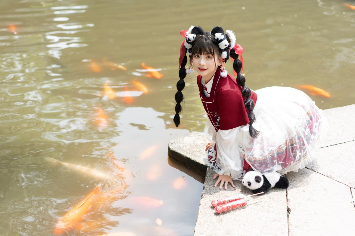 OP &Coat ♥Ready to Ship♥Chinese Character Panda♥Sweet Lolita Dress