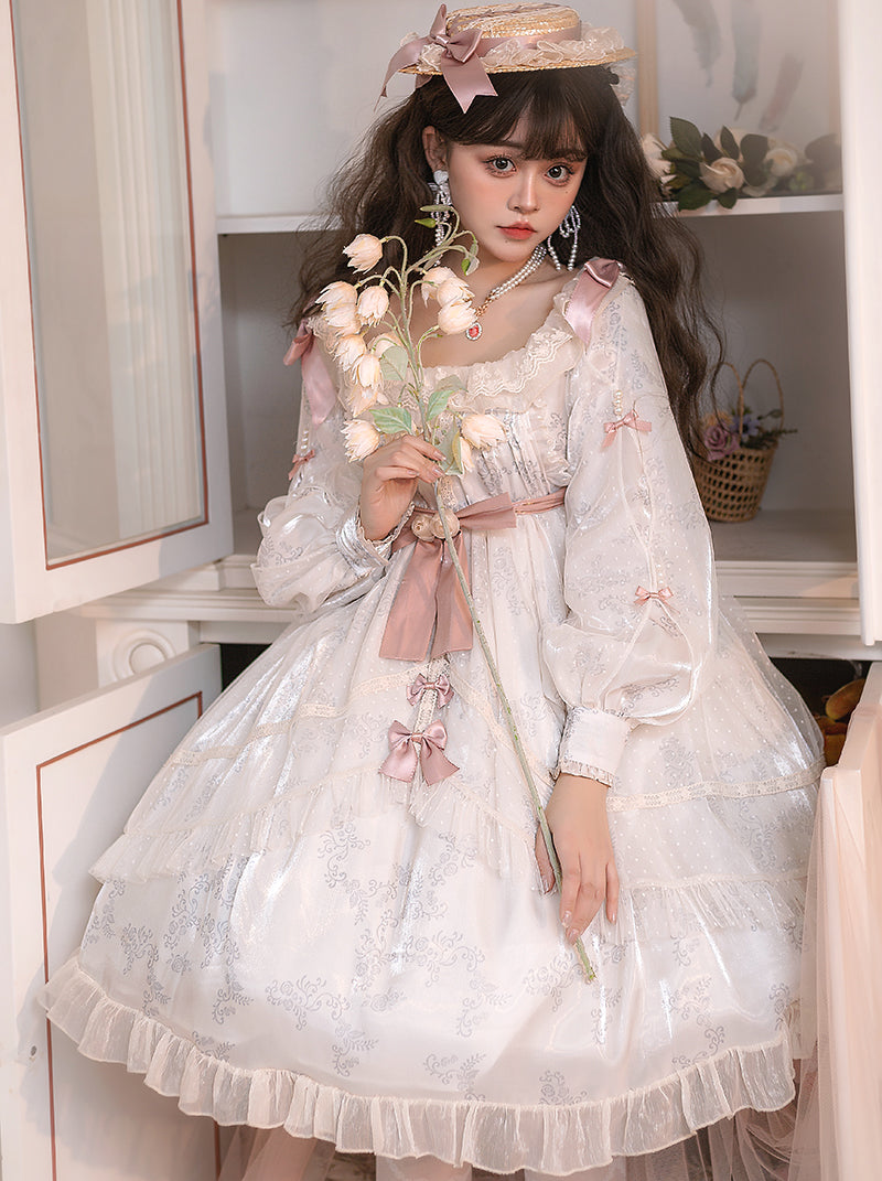 OP♥Ready to Ship♥White Rose♥Classic Lolita Dress