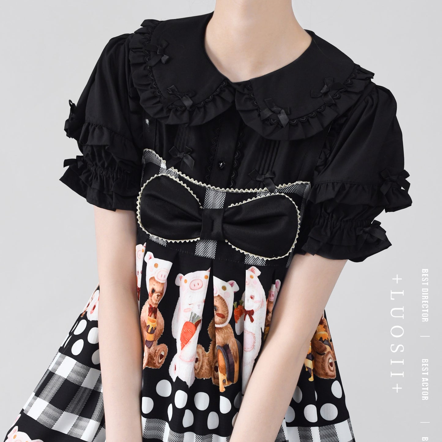 8 Clours Sweet Bubble Sleeve Blouse By Mist Studio