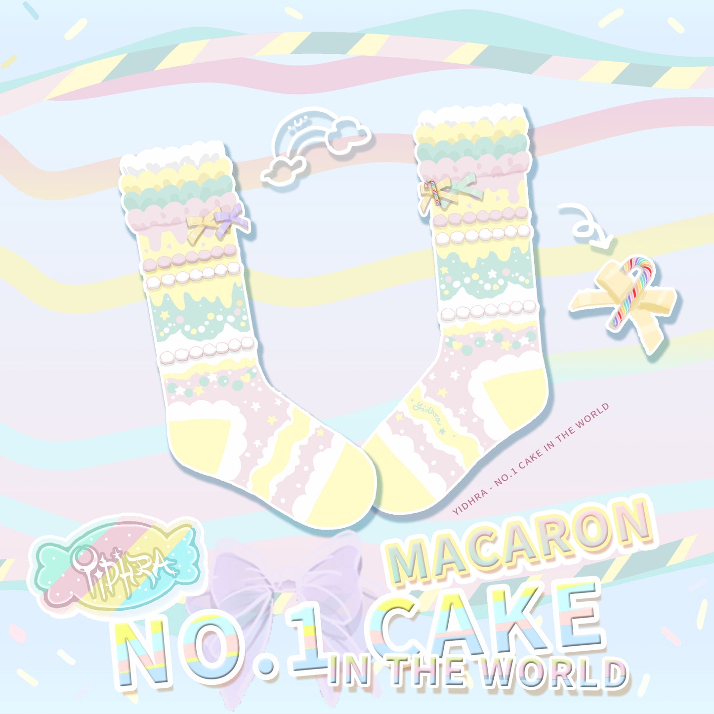 No.1 Cake Intheworld Socks By Yidhra