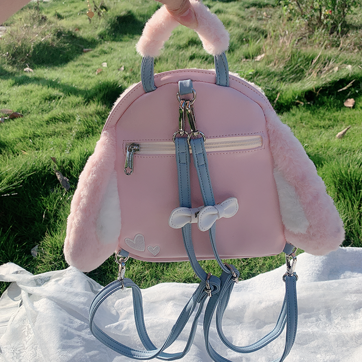 Sweet Casual Lolita Rabbit Backpack /Crossbody bags/ Handhold 3 way