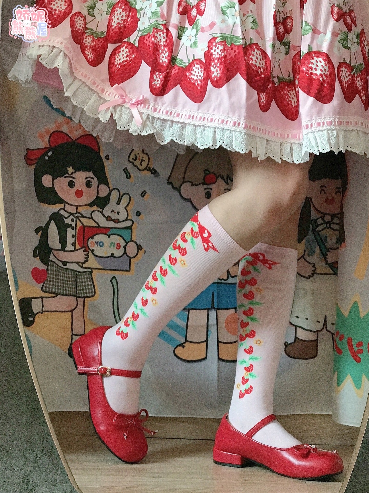 Sweet Strawberry Lolita Stockings
