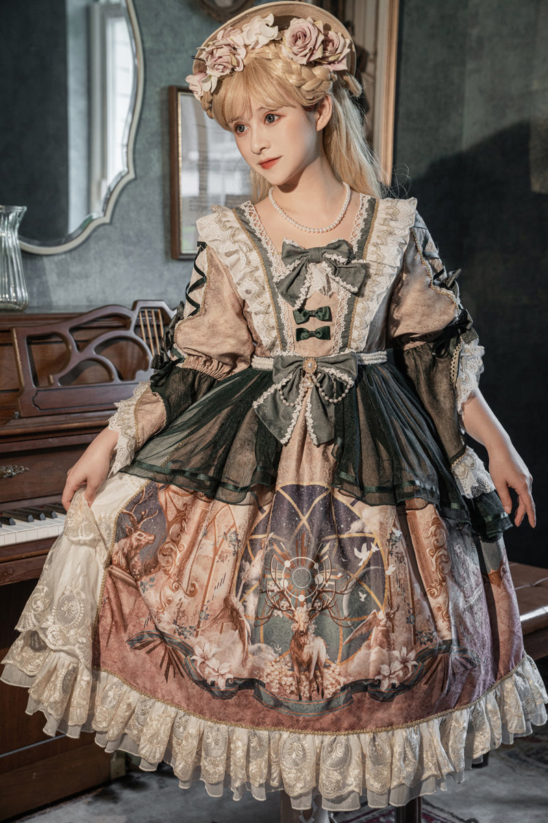 OP ♥Ready to Ship♥Deer God Carols♥Lolita Dress