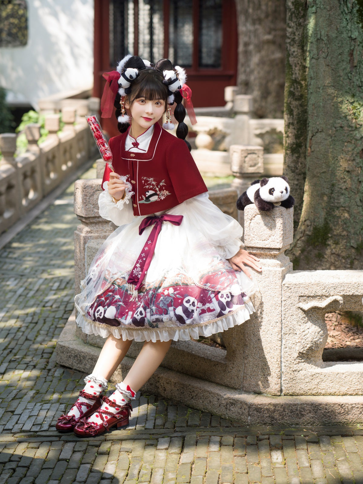 OP &Coat ♥Ready to Ship♥Chinese Character Panda♥Sweet Lolita Dress