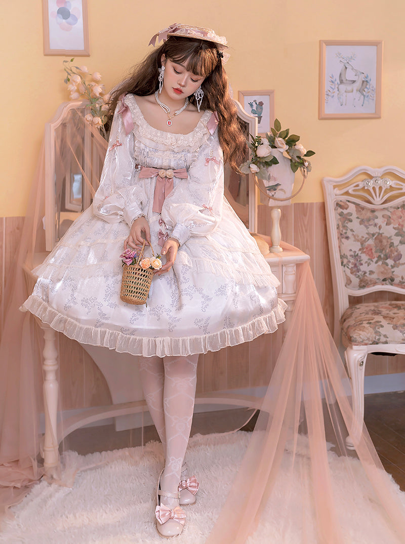 OP♥Ready to Ship♥White Rose♥Classic Lolita Dress