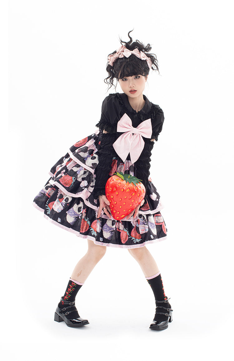 JSK♥ Ready to Ship♥ Strawberry Milk Ball ♥ Sweet Lolita Dress JSK