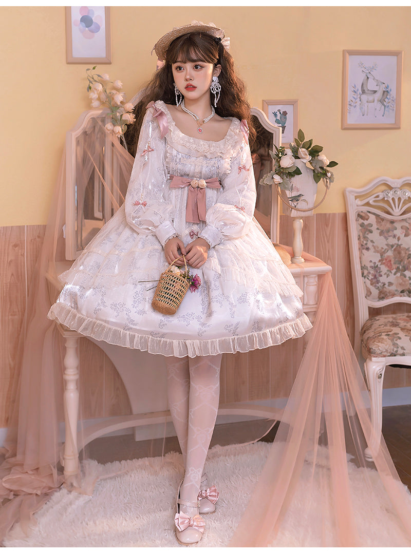 OP♥Ready to Ship♥White Rose♥Classic Lolita Dress