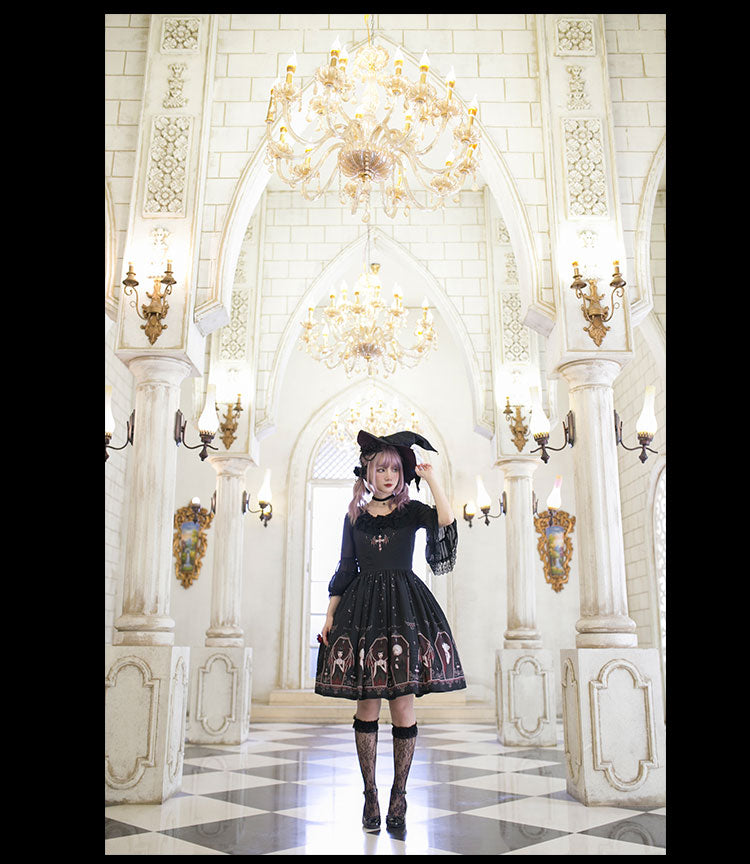 JSK Dress♥Ready to Ship♥Whisper of Night♥Gothic Lolita Dress