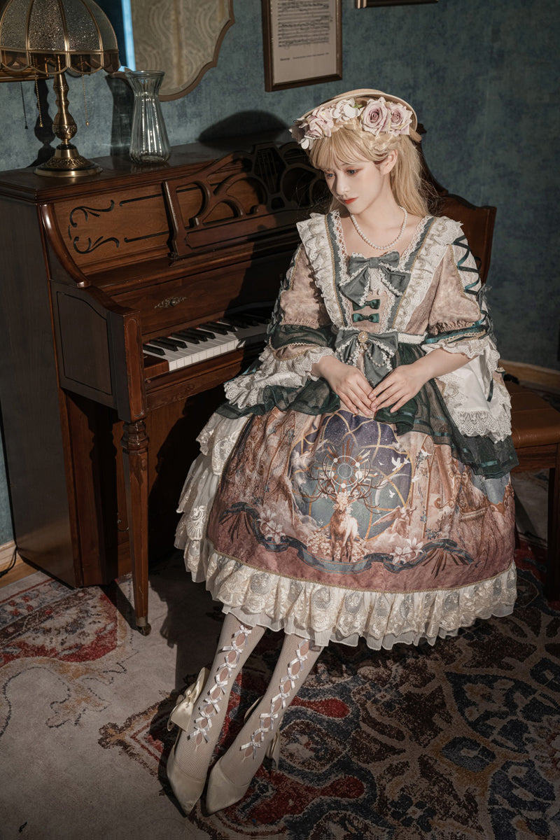 OP ♥Ready to Ship♥Deer God Carols♥Lolita Dress