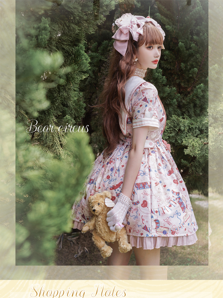 OP♥Ready to Ship♥Bear Circus♥Sweet Lolita Dress