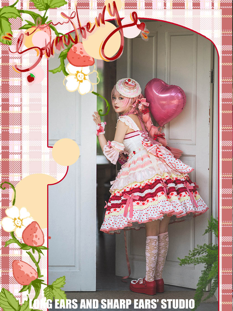 JSK Full Set ♥Pre-order♥Strawberry Cake ♥Sweet Lolita Dress