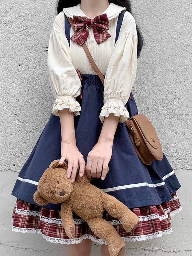Plus Size ♥ Skirt & Blouse Set♥ Ready to Ship♥School Style♥Sweet Lolita Dress