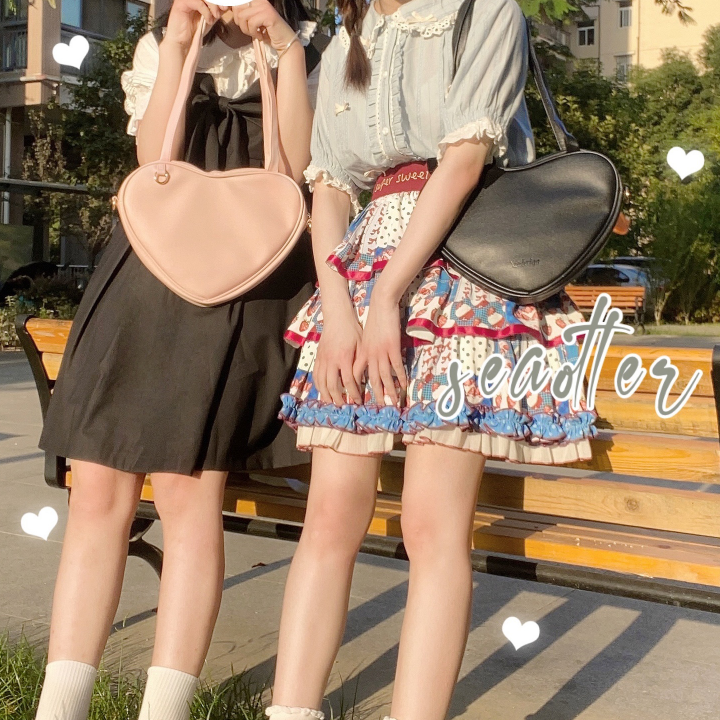 Lolita Love Shaped Leather Bag Carrying Or Shoulder Bag
