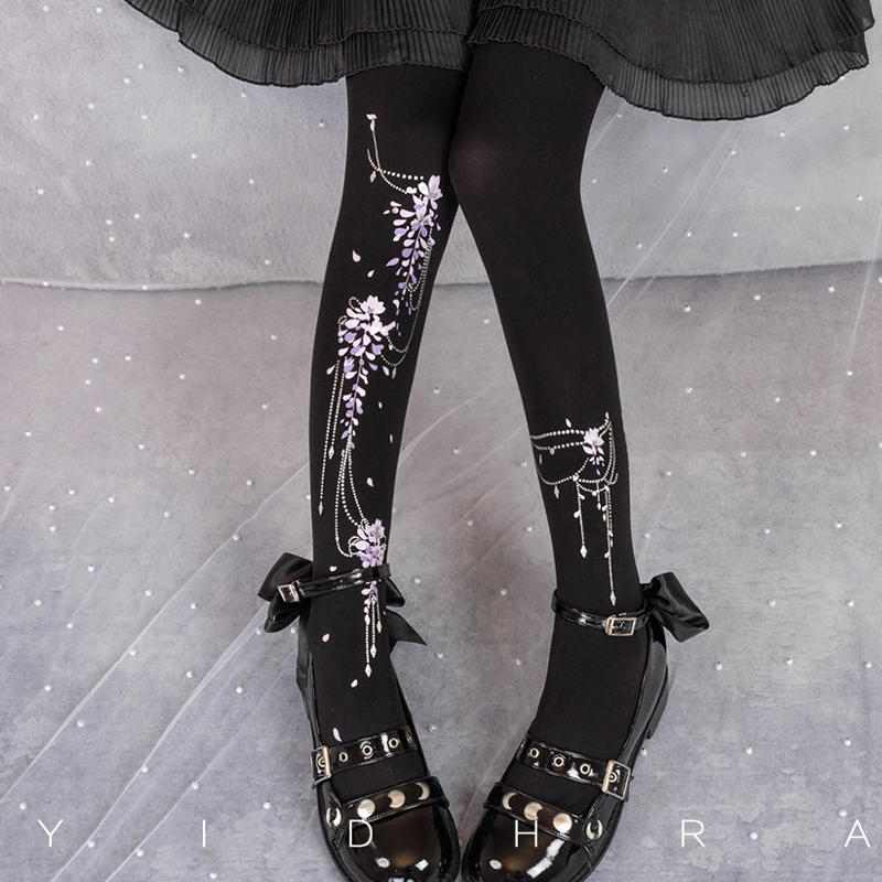 Wisteria Lolita Tights By Yidhra