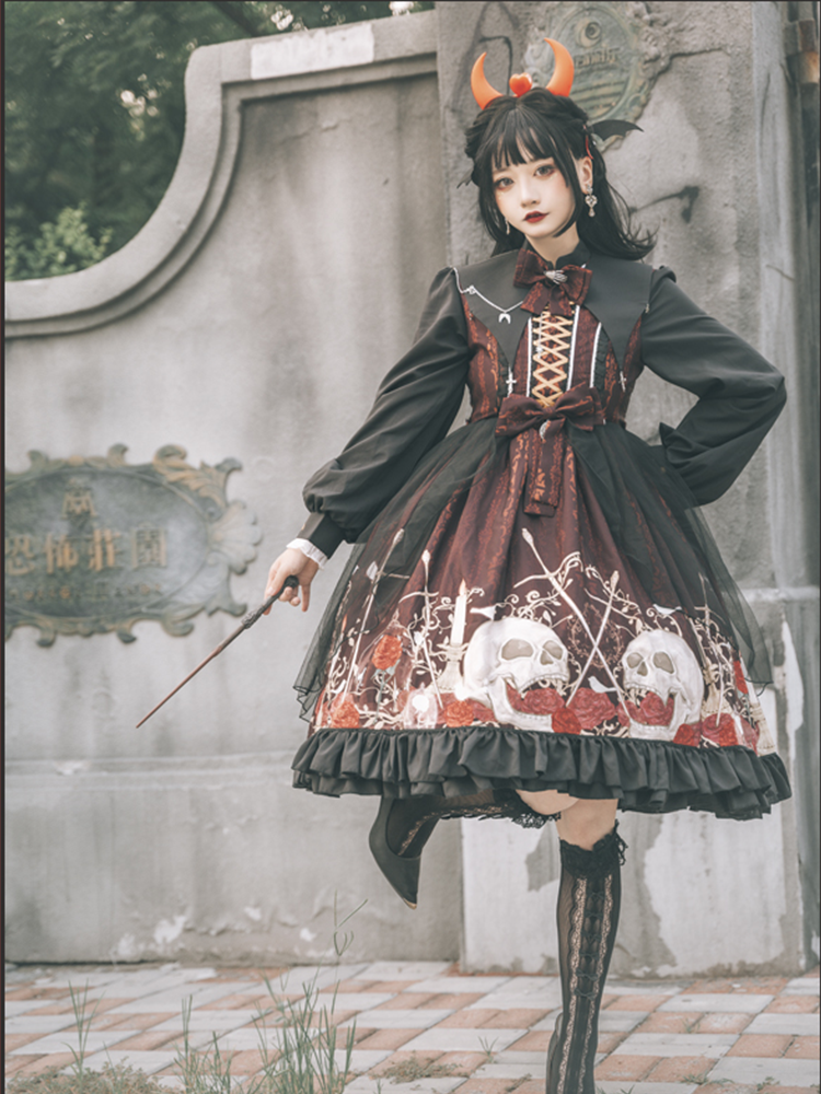 OP Dress♥Ready to Ship♥I‘m ’Skeletonized♥Gothic Lolita Dress