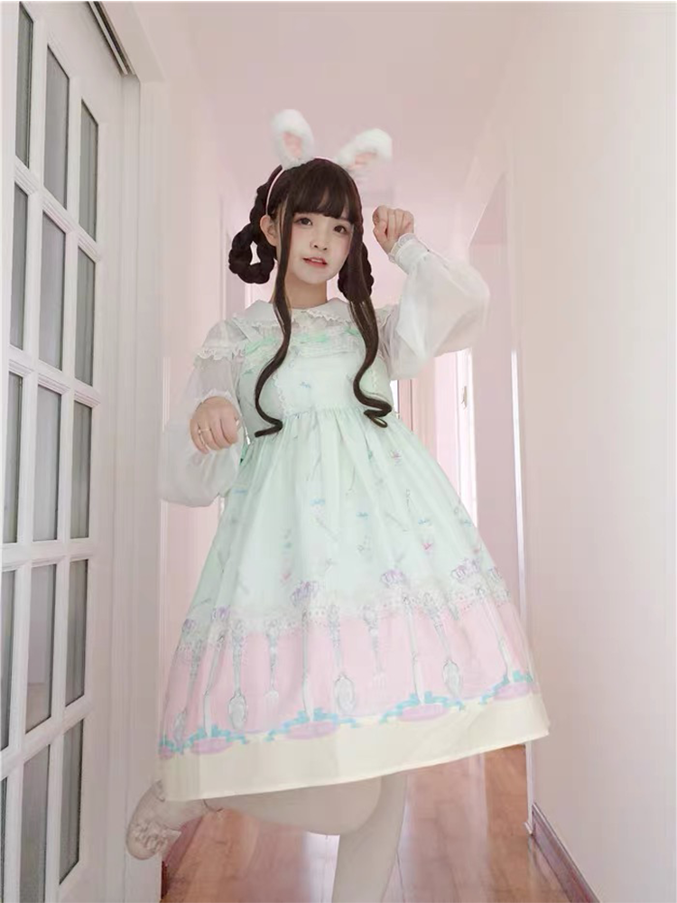 JSK♥ Ready to Ship♥Silver Cutlery♥ Sweet Lolita Dress JSK – nbsama