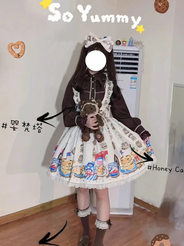 Chocolate Sauce Long-sleeved Blouse