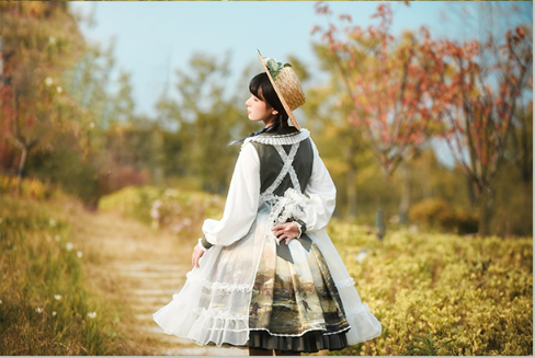 OP♥Ready to Ship♥Shimmer Oil Painting♥Sweet Lolita Dress