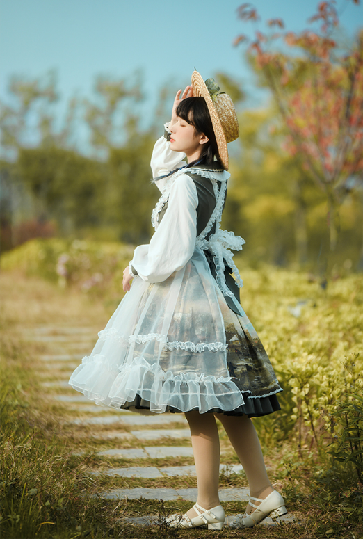 OP♥Ready to Ship♥Shimmer Oil Painting♥Sweet Lolita Dress