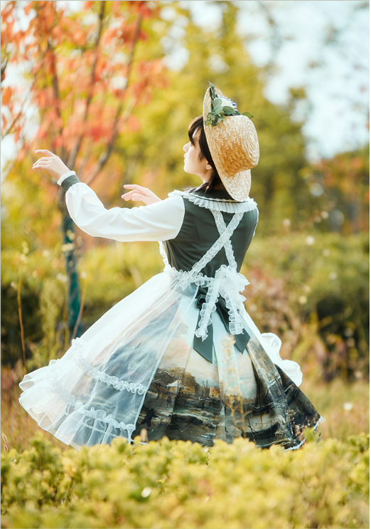 OP♥Ready to Ship♥Shimmer Oil Painting♥Sweet Lolita Dress