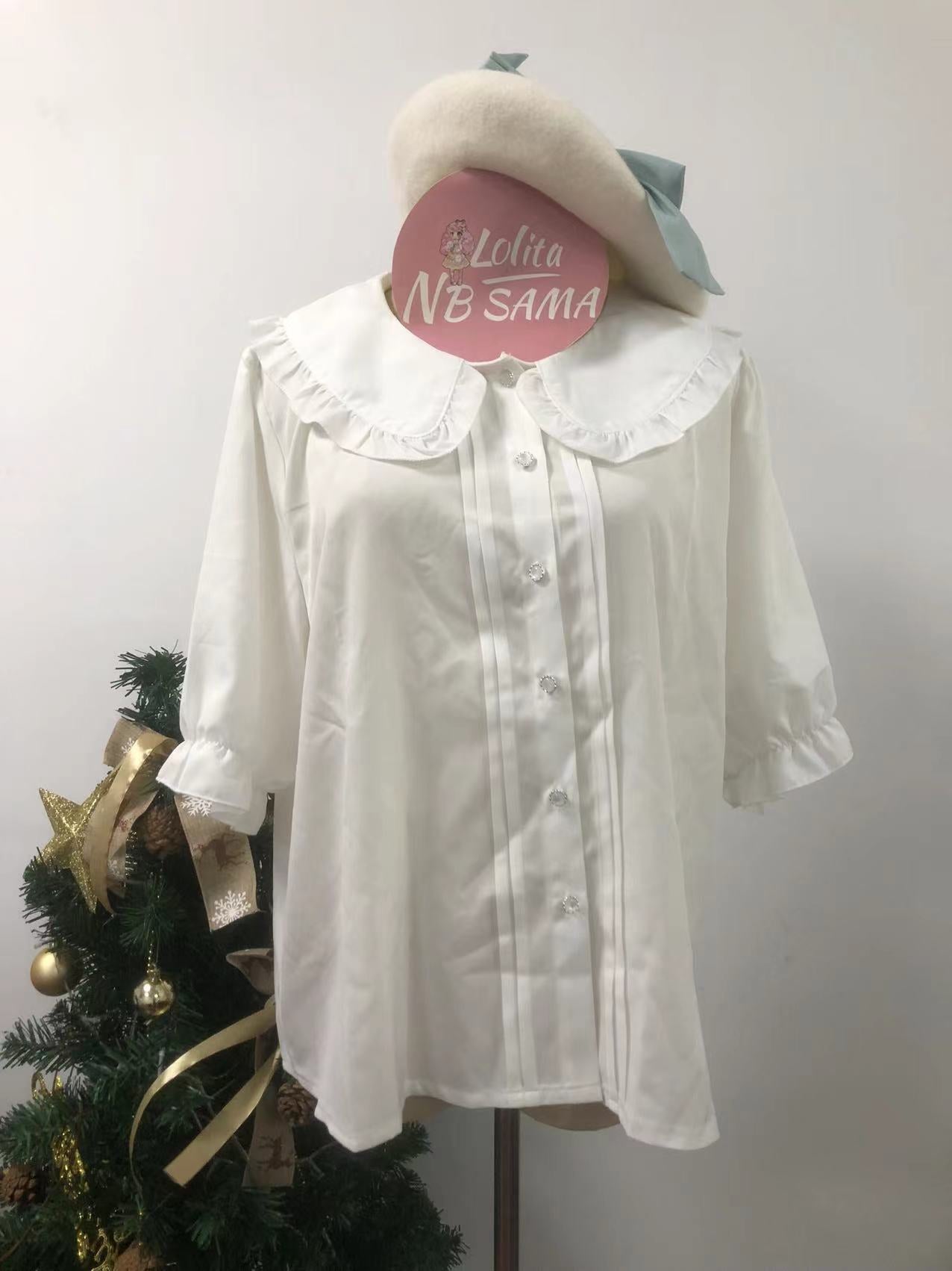 Agaric Hem Versatile Short-sleeved Blouse