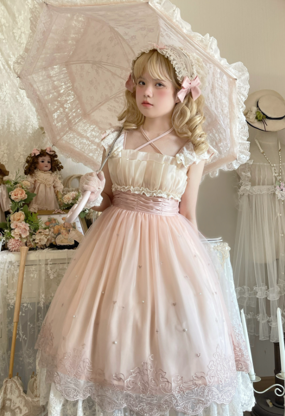 JSK Dress♥Ready to Ship♥A Little Bear Picking Orchid ♥Sweet Lolita Dress