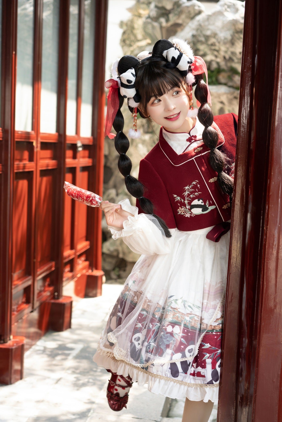 OP &Coat ♥Ready to Ship♥Chinese Character Panda♥Sweet Lolita Dress